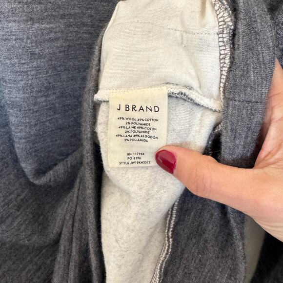 J Brand Zip Shoulder Sweatshirt is Heather Grey Size Medium - Picture 5 of 6